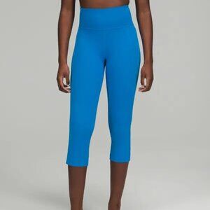 lululemon Throwback Gather and Crow HR Crop 21" Poolside Size 6